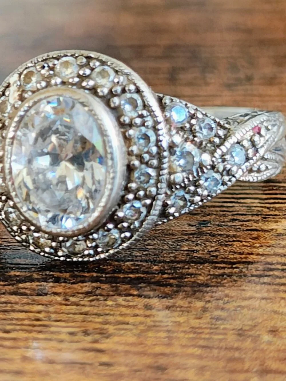 Vintage Quartz Art Deco Filagree Ring
